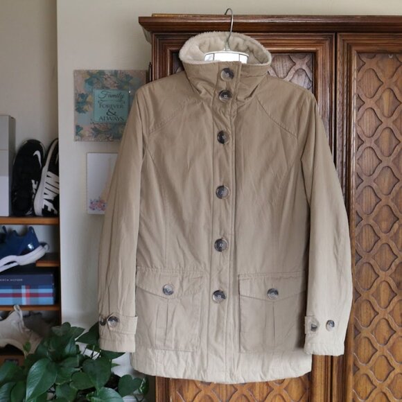 Weatherproof Insulated Anorak Cargo Utility Coat Jacket - Khaki/Tan, Size S - Picture 3 of 16